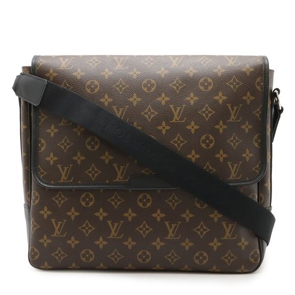 Louis Vuitton Monogram Macassar Bass GM Shoulder Bag Messenger Bag Diagonal - Picture 1 of 9